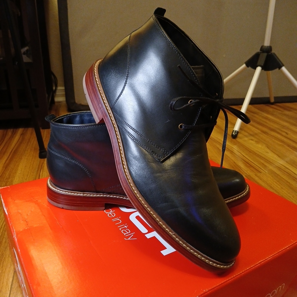 Cole Haan Tyler Grand Black Leather Chukka Boots C25100 Men Size 11M
